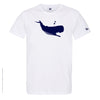 Dessin CACHALOT Bleu Marine - T-shirt Blanc Col Rond