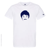 Dessin FAB Bleu Marine - T-shirt Blanc Col Rond