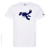 Dessin HOMARD-1 Bleu Marine - T-shirt Blanc Col Rond