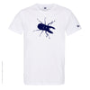 Dessin LUCANE V1 Marine - T-shirt Blanc Col Rond