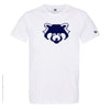 Dessin PANDA ROUX Bleu Marine - T-shirt Blanc Col Rond