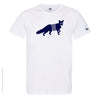 Dessin RENARD Bleu Marine - T-shirt Blanc Col Rond
