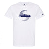 Dessin SOUS-MARIN Bleu Marine - T-shirt Blanc Col Rond