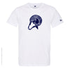 Dessin TÊTE DE BÉLIER Bleu Marine - T-shirt Blanc Col Rond
