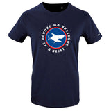 T-Shirt Enfant - Taille 12 ans - villes de Bretagne et du Monde - Bleu Marine - Je dévore ma Bretagne à Brest