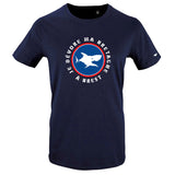 T-Shirt Femme - Taille S - villes de Bretagne et du Monde - Bleu Marine - Je dévore ma Bretagne à Brest