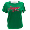 T-shirt Vert Femme Col Rond 